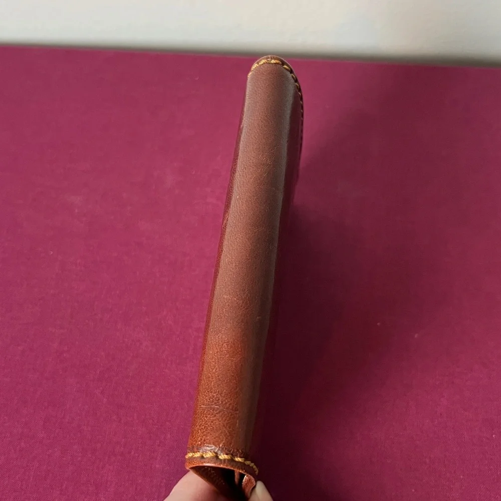 Vera Pelle Young Exclusive 3 Fold‎ Brown Genuine Leather Men's Wallet Italy